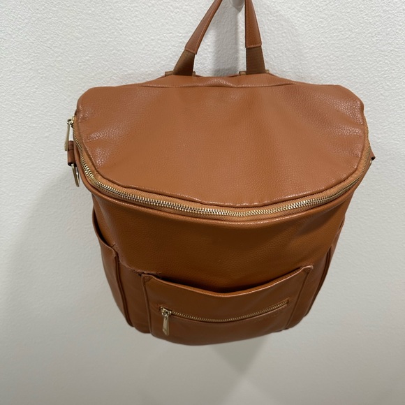 Fawn Design Cognac Original Brown diaper bag backpack infant baby newborn - Picture 5 of 9